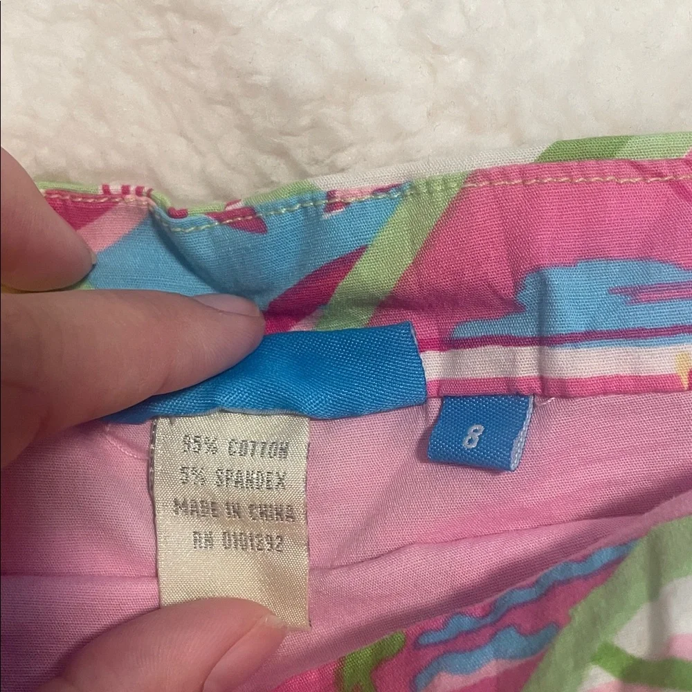 Tropical Print Skirt Pink Green Resort Vacation Summer Beach Outfit